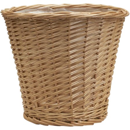 Household Essentials ML-2312 Medium Willow Waste Basket  Brown
