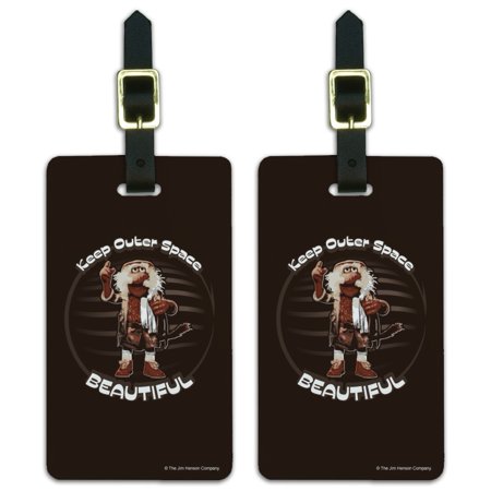Keep Outer Space Beautiful Fraggle Rock Uncle Traveling Matt Luggage ID Tags Suitcase Carry-on Cards - Set of 2
