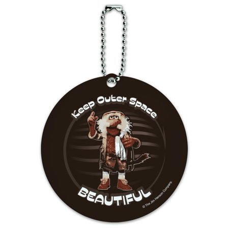 Keep Outer Space Beautiful Fraggle Rock Uncle Traveling Matt Round Luggage ID Tag Card Suitcase Carry-on