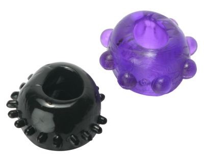 2 Gummy Cock Rings- Purple