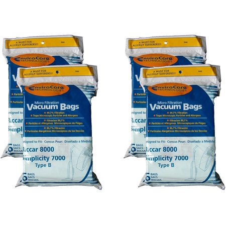 24 Riccar 8000 & Simplicity 7000 Type B Vaccum Bags  Upright  Commercial Vacuum Cleaners  8000  7000  7200  7250  7300  7350  7700  7750  7900  7950  