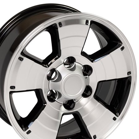 New 17 Inch Aluminum Wheel for 03-09 Lexus GX470 Black W/Machined Face Rim