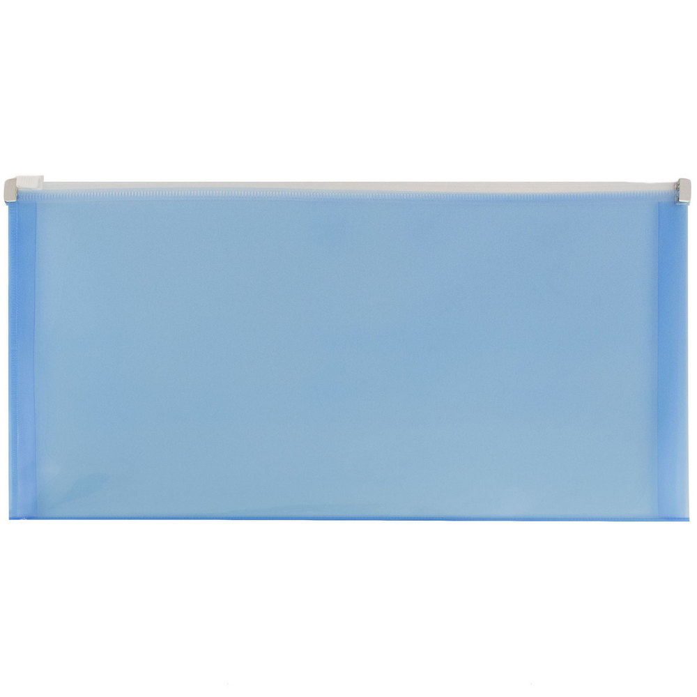 JAM Paper Plastic Expansion Envelopes with Zip Closure, #10 Booklet Wallet, 5 X 10, Blue, 108/Pack ( | Quill