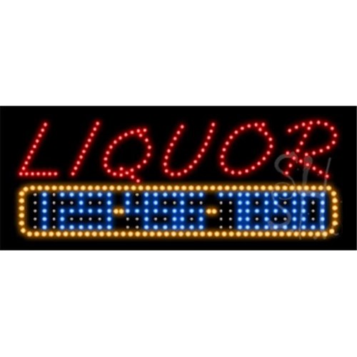 The Sign Store L100-9021-outdoor Liquor Animated Outdoor LED Sign, 13 X 32 X 3.5 in.