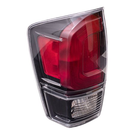 Brock Replacement Driver Left Combination Tail Light Assembly with Black Bezel for 2017-2019 Toyota Tacoma 6222-0100L