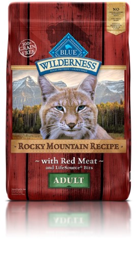 Blue Buffalo Wilderness Rocky Mountain Recipe Dry Adult Cat Food Red Meat 10 Lb