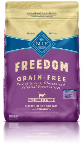 Blue Buffalo Freedom Grain Free Dry Senior Cat Food Chicken Grain Free Indoor 11 Lb