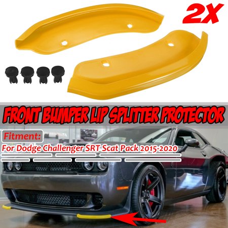 2PCS Front Bumper Lip Splitter Spoiler for Dodge Challenger SRT Scat Pack 15-20