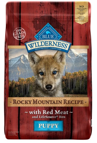 Blue Buffalo Wilderness Rocky Mountain Recipe Dry Puppy Food Rocky Mountain Red Meat Grain Free 22 Lb