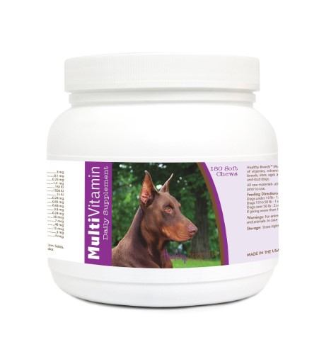 Healthy Breeds 1128-dobp-003 180 Count Doberman Pinscher Multi-Vitamin Soft Chews One Size