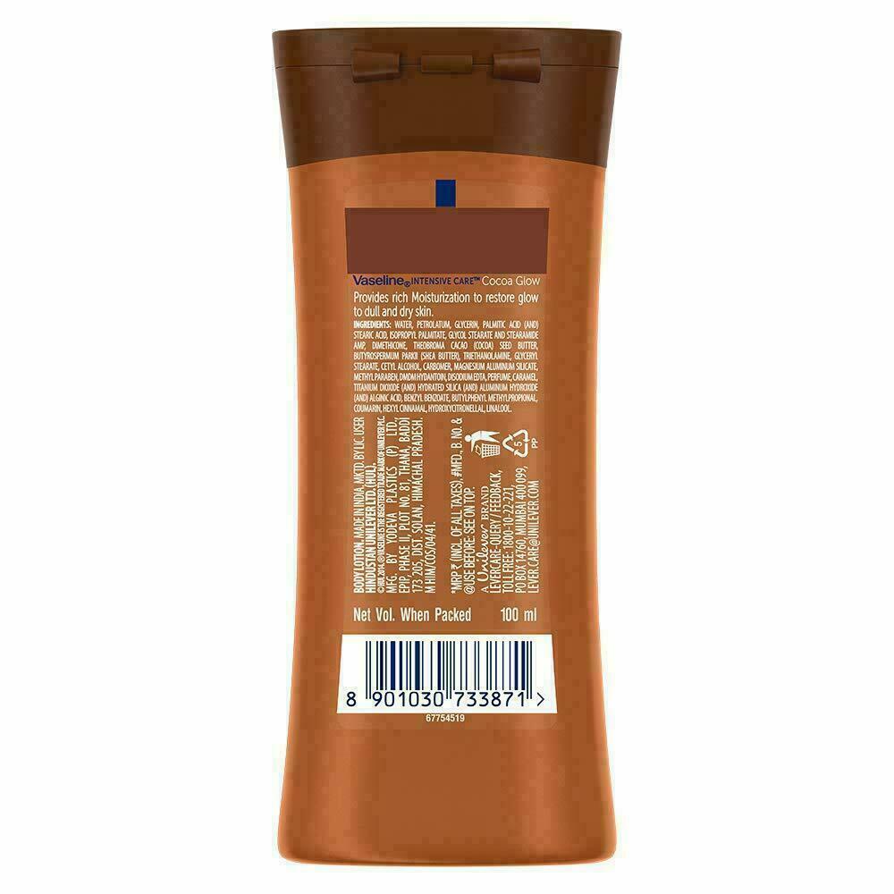 Vaseline Intensive Care Cocoa Glow Body Lotion (100 Ml) Free Shipping Worldwide thumbnail