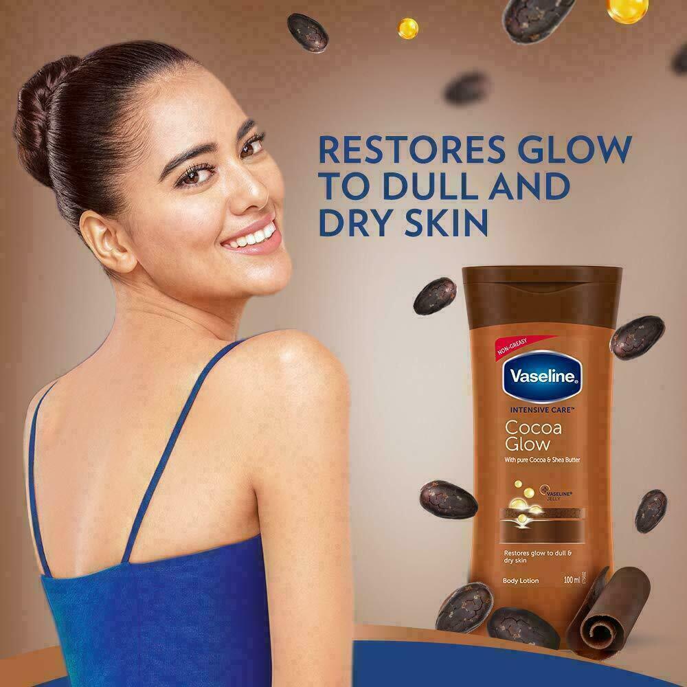 Vaseline Intensive Care Cocoa Glow Body Lotion (100 Ml) Free Shipping Worldwide thumbnail