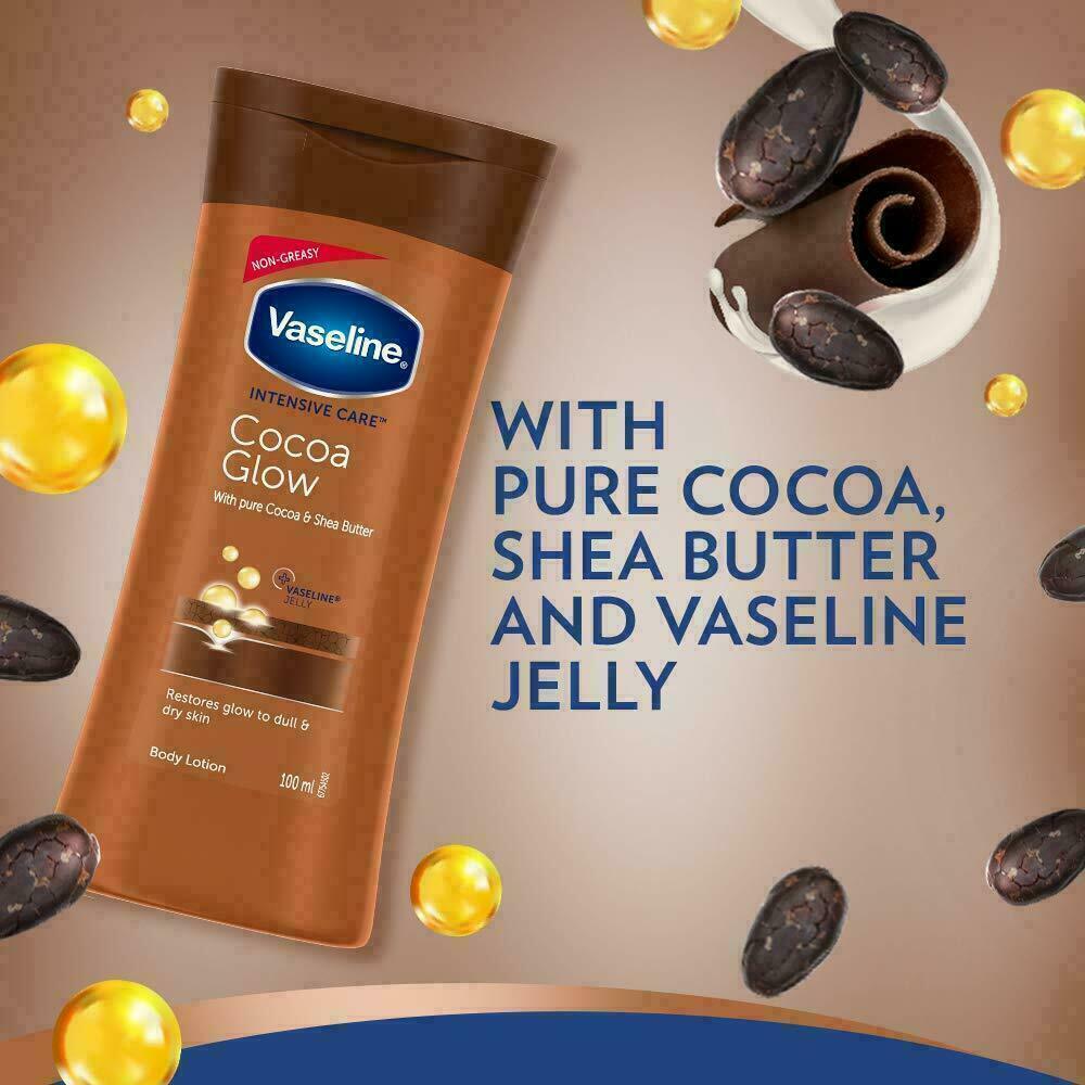 Vaseline Intensive Care Cocoa Glow Body Lotion (100 Ml) Free Shipping Worldwide thumbnail