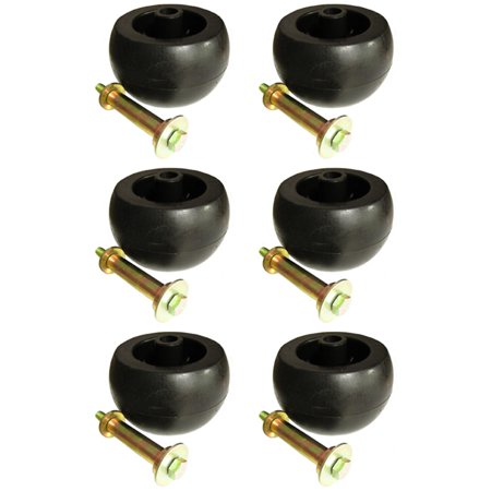 RAParts SIX (6) Deck Wheel / Roller Kit Fits Kubota  Fits Exmark  Fits Toro 103-7263 103-4051 103-3168