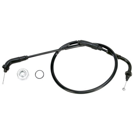 Motion Pro Black Throttle Pull Cable +3  Length W/Carb Cap (02-0489)