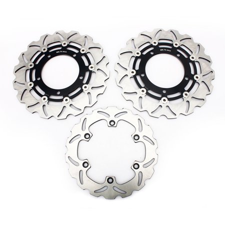 3PCs Front Rear Brake Discs Rotors for SUZUKI GSX 1300 R Hayabusa 2008-2017 Hayabusa 1300 08-17 09 10 11 12 13 14 15 16