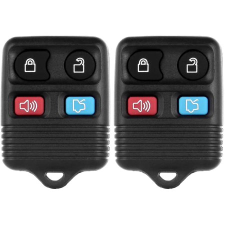 CCIYU X 2 Flip Key Fob 4 Buttons Replacement for 98 99 00 01 02 03 04 05 06 07 08 09 10 11 12 13 for Ford for Lincoln for Mercury Series with FCC CWTW
