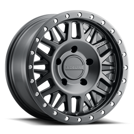 Raceline 951B-RYNO 17  Cast Aluminum Wheel  RYNO SATIN BLACK 17X8.5 6X139.7 +18mm Fits Select: 2015-2018 CHEVROLET SILVERADO K1500 LT  2014 CHEVROLET 