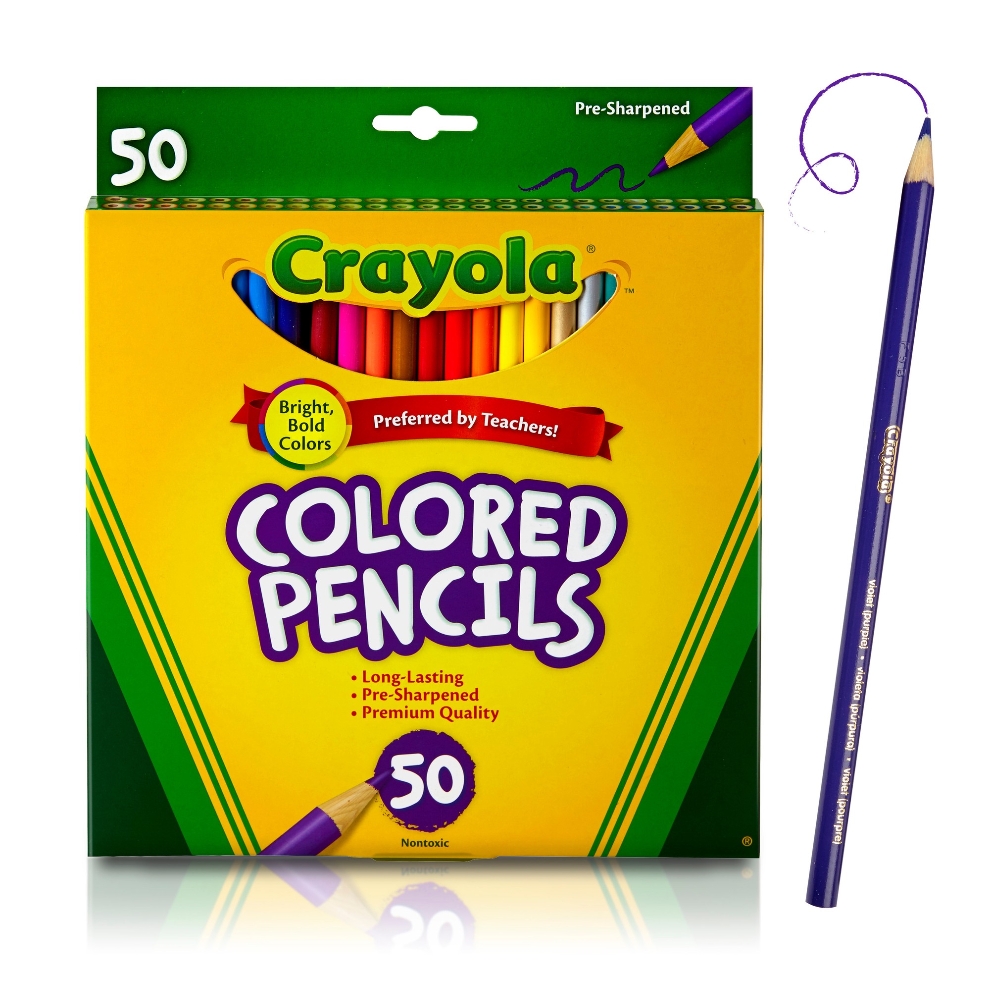 Crayola Colored Pencil Set  50 Ct  School Supplies  Adult Coloring Pencils  Gift