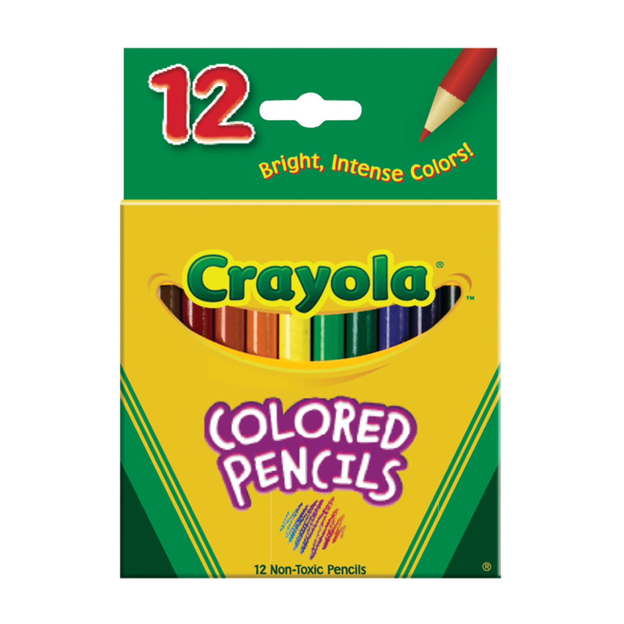 Crayola Colored Pencil Set  12-Colors  Half-Size