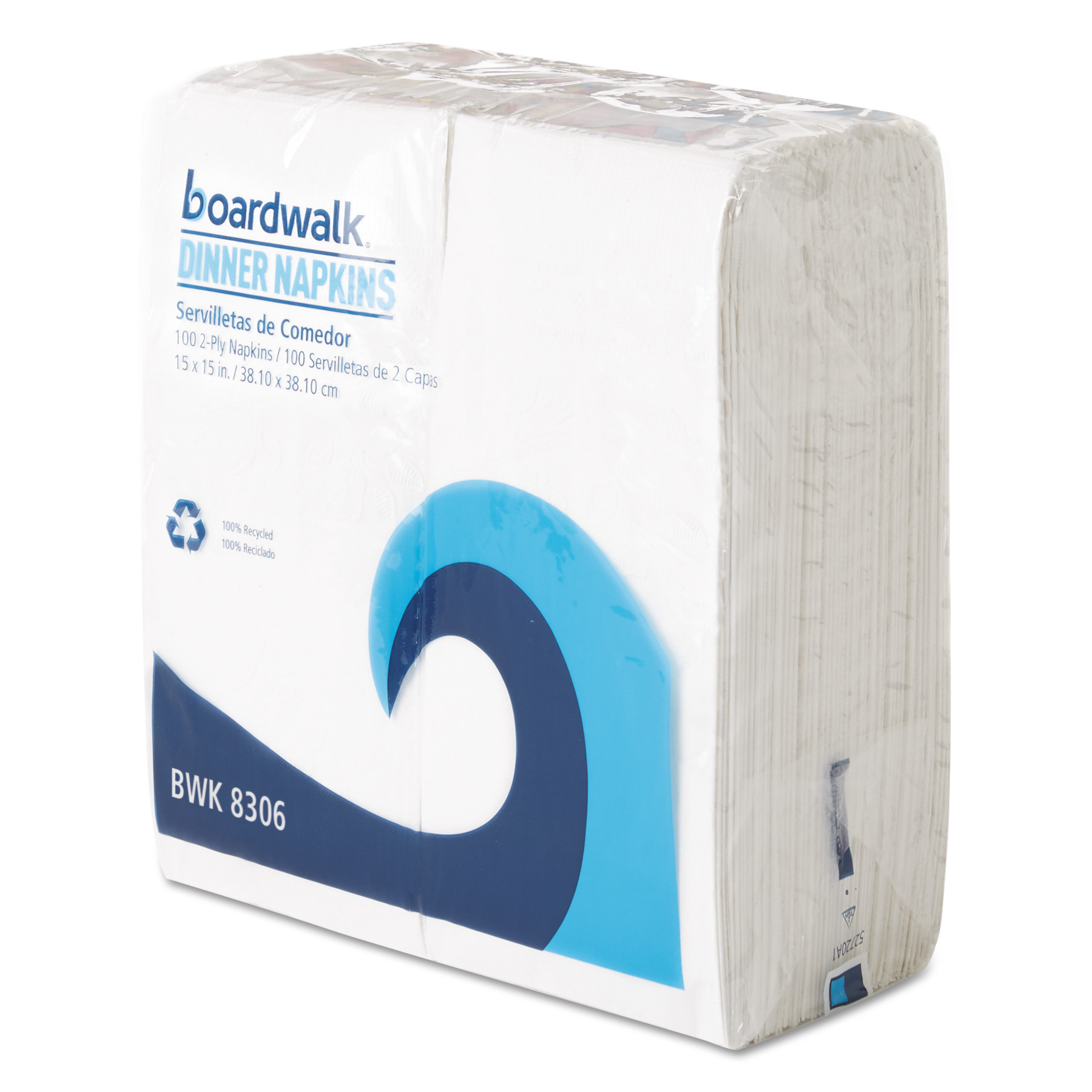Boardwalk Office Packs 2-Ply Dinner Napkins, White, 3000 Count -BWK8306