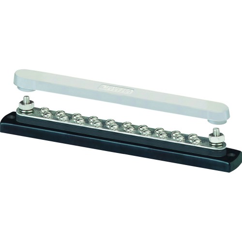 Blue Sea Systems 2312, 150 Ampere Common Busbar (20 X 8-32 Screw Terminal with Cover)