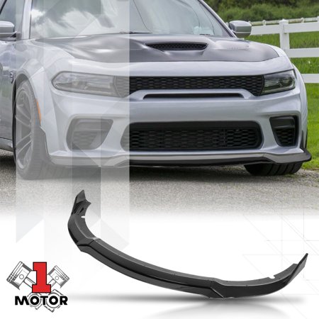 4Pcs Gloss Front Bumper Lip Spoiler Splitter Kit V2 for 15-20 Dodge Charger SRT