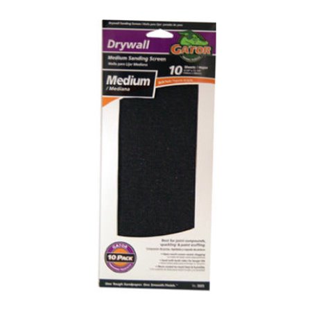 1unitUCJB-3477 Ali 3323 Gator 4-1/4 by 11 1/4 Inch Drywall Sanding Screen 120 Grit Medium Fine Silicon Carbide 10 Sheets (Case of 5)