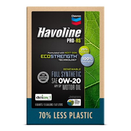 Havoline PRO-RS Renewable Synthetic Motor Oil 0W-20  6Q Smart Change Box