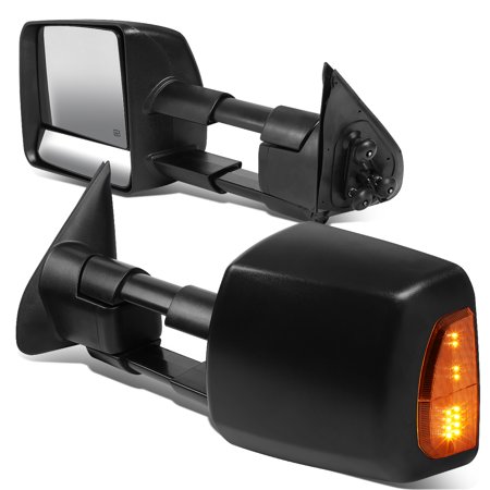 DNA Motoring TWM-071-T888-BK-AM for 2005 to 2015 Toyota Tacoma Pair Powered Towing Mirror W / Heated+LED Turn Signal Light 06 07 08 09 10 11 12 13 14