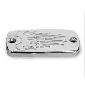 Baron Master Cylinder Chrome Flame Cover (BA-7681-03)