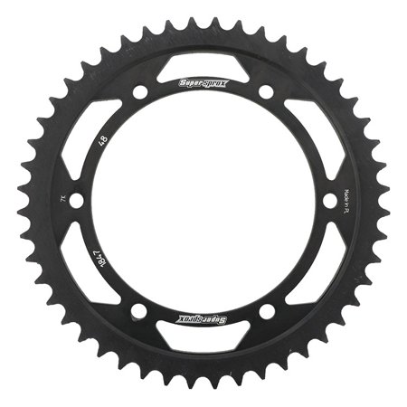 Supersprox RFE-1847-48-BLK Black Steel Sprocket 48T for Yamaha XT 250 08 09 10 11 12 13 14 15 16 17 2008 2009 2010 2011 2012 2013 2014 2015 2016 2017 