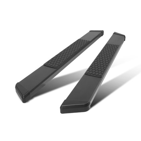 Black Stainless Flat Running Board 5 Side Step Nerf Bar for 07-17 Tundra Std Cab 08 09 10 11 12 13 14 15 16 17 18 19 Fits Select: 2007-2017 TOYOTA TUN