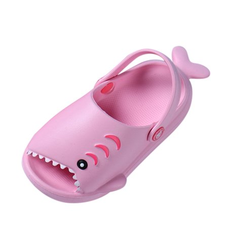 Relanfenk Baby Shoes Toddler Kids Boys Girls Cartoon 3D Cute Shark Non-Slip Slippers Shoes