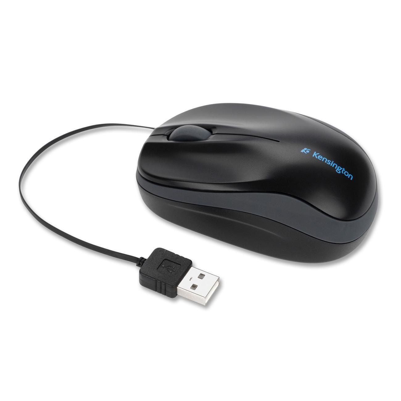 Kensington K72339USA Pro Fit Mobile Retractable Optic Mouse - Black