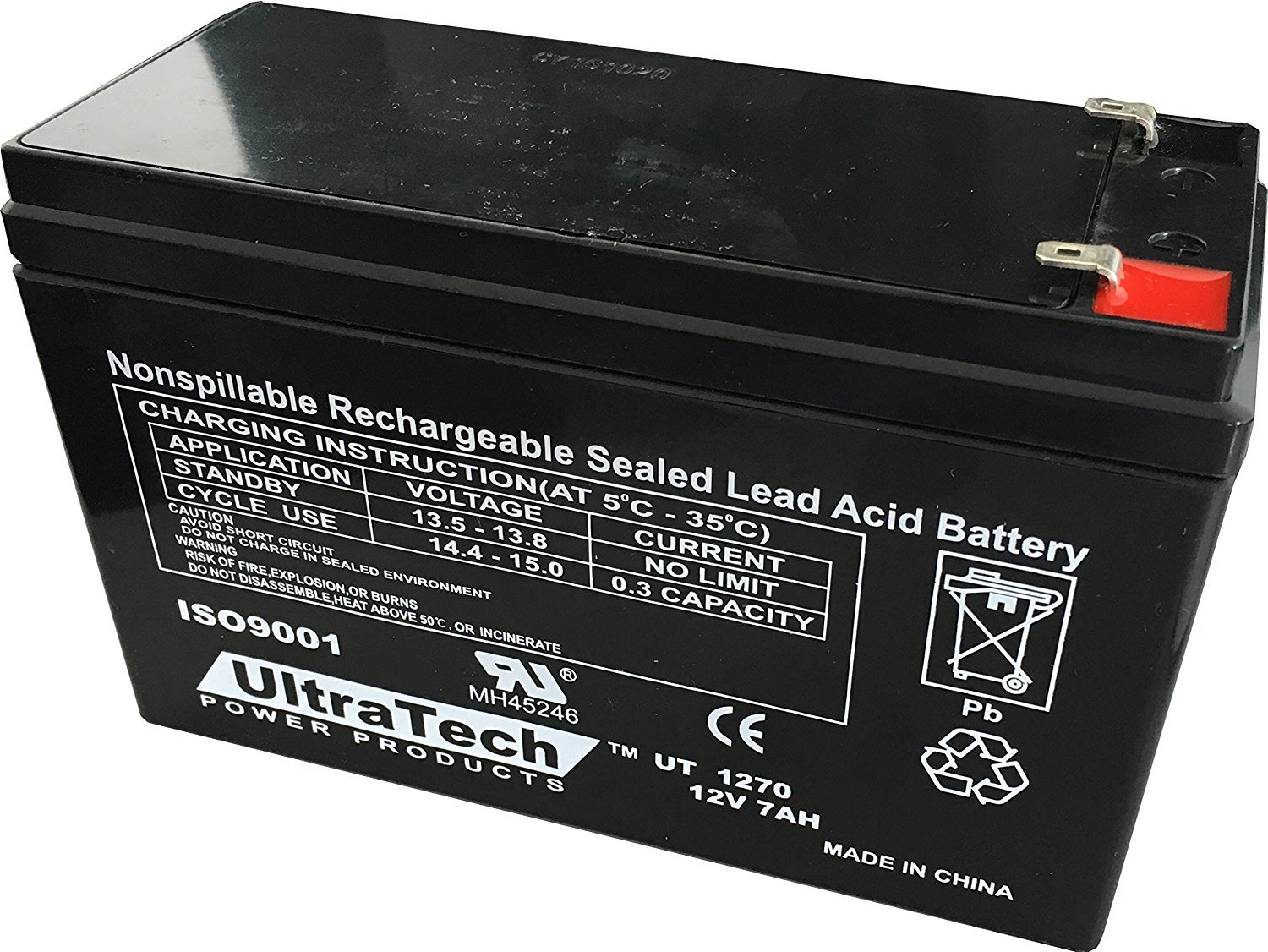 Photo 1 of Ultratech UT1270 Security Device Battery For Security Device Battery Rechargeable Proprietary Battery Size 7000 mAh 12 V DC. 