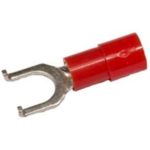 Morris Products 11808 Nylon Insulated Flange Spade Terminals - 22-16 Wire, No. 10 Stud, Pack of 100
