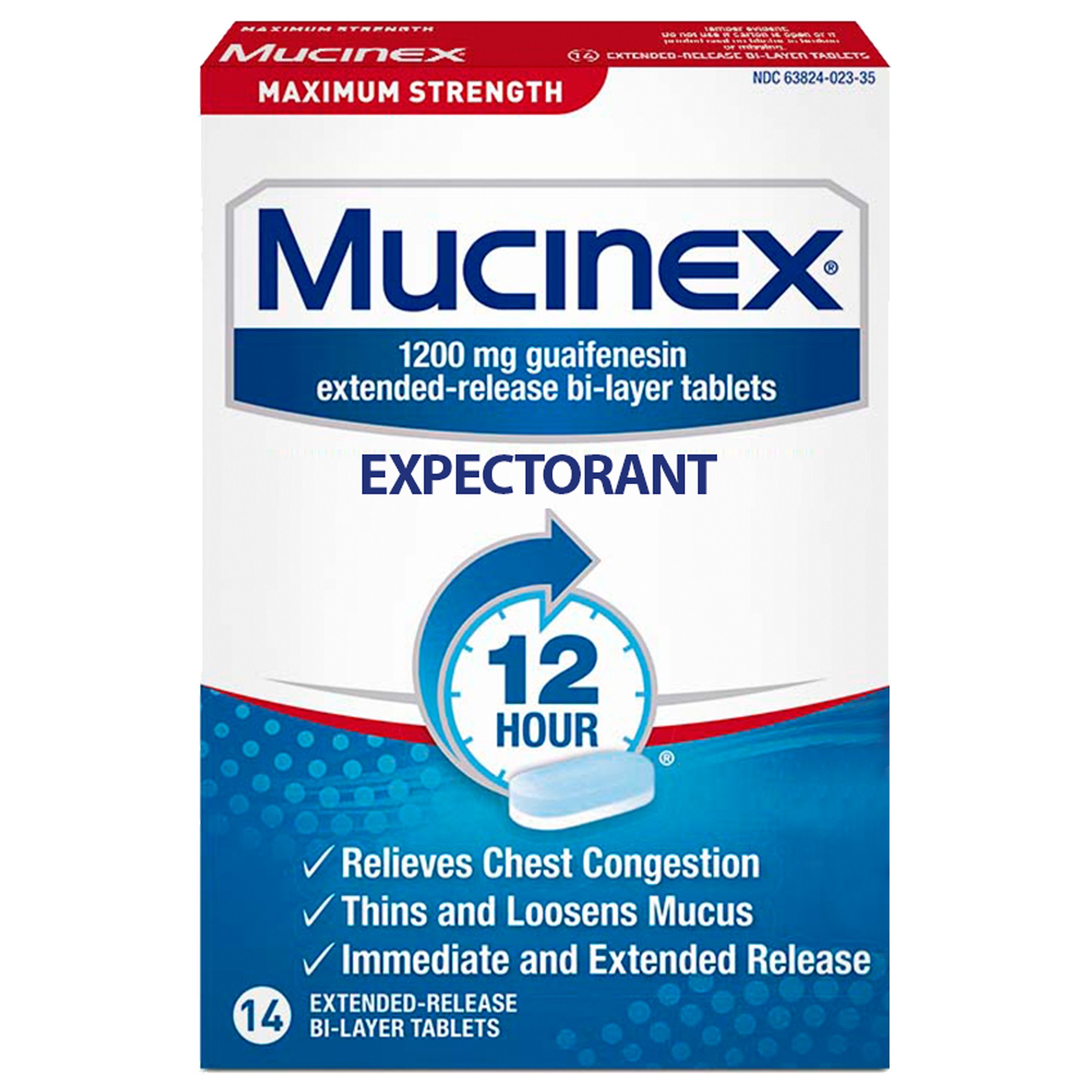 Mucinex - Tablets Max Str - 14 Ct