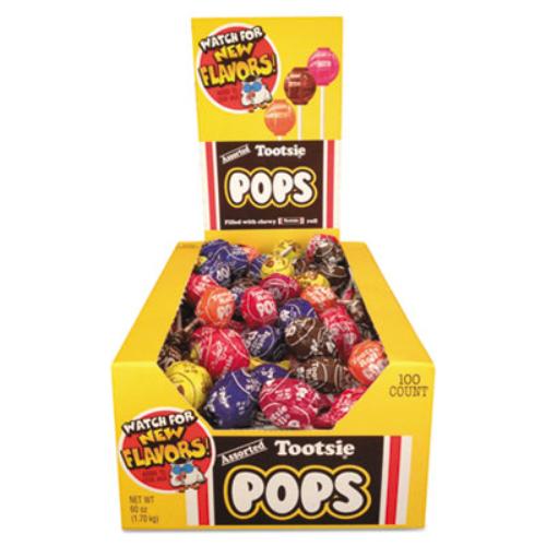 Tootsie Roll Industries 1014965 Tootsie Pops  0.76 Oz  Assorted Flavors  100/box