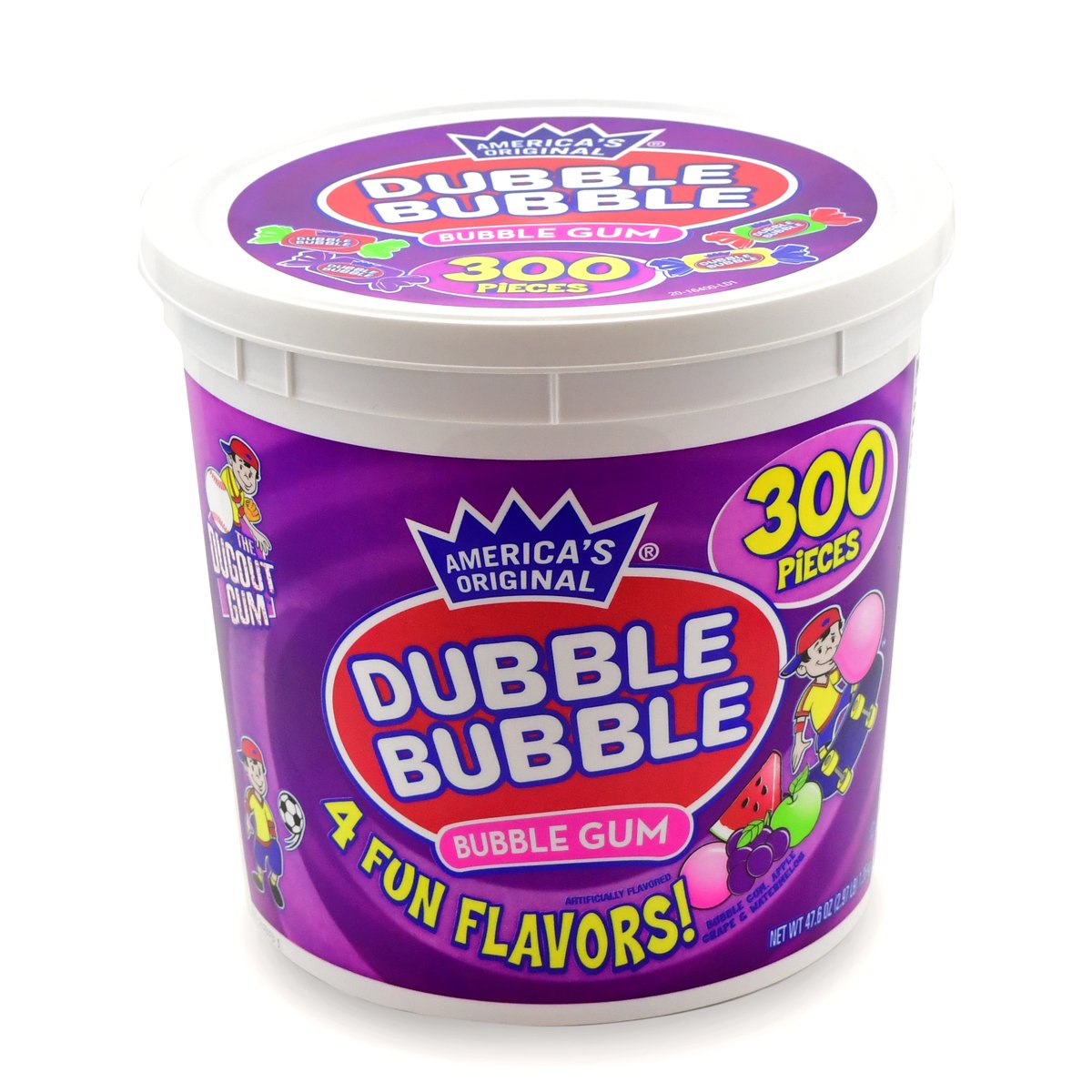Dubble Bubble Bubble Gum  Original Pink  300/Tub -TOO16403