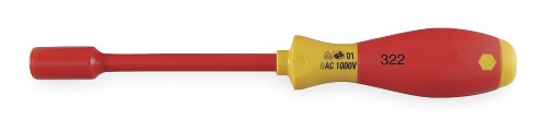 Wiha Tools 7.0mm Alloy Steel Nut Driver, Red/Yellow 32218