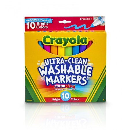 Crayola Ultra-Clean Bright Broad Line Marker  10 Count