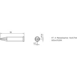 Weller 0054470399 XT-a Soldering Tip Chisel 1.6mm 1 Piece