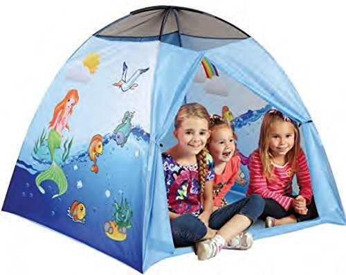 Mermaid Play Tent with Carry Case - Indoor/Outdoor Pop up Tent