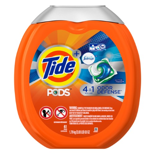 Tide Pods Plus Febreze Sport Odor Defense  Laundry Detergent Pacs  61 Ct
