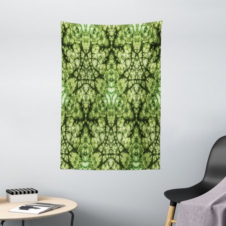 Tie Dye Decor Tapestry  Free Nature Inspired Mind Bind Folded Color Silhouette Counter Culture Artsy Print  Wall Hanging for Bedroom Living Room Dorm 