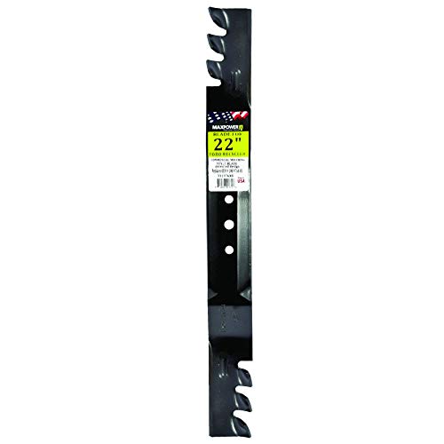 MaxPower 331376XB Commercial Mulching Mower Blade Replaces OEM No. 108-9764-03,131-4547-03, Black