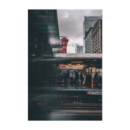 Chicago Illinois CHI 04 Photography Signs Transportation 16  X 20  Art Print/Poster