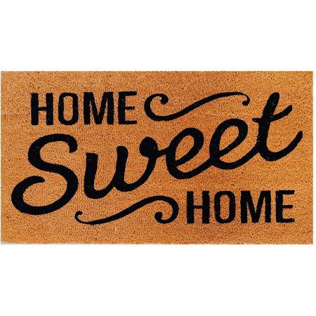 Popeven 16  X24   Natural Coir Doormat with Non-Slip Backing Outdoor / Indoor - Natural - Home Sweet Home