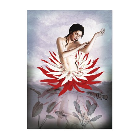 Tai Chi Collage Flower 16  X 20  Art Print/Poster